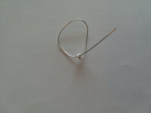 Jennifer VanBenschoten's Make a Knotted Headpin - , Findings & Components, Toggles & Clasps, Earwire & Headpin, Loops, Wire Loop, Wrapped Wire Loop, thread the tail through the knot